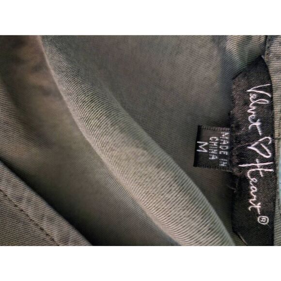 Velvet Heart army green short sleeved jumpersuit. Size M. - Picture 3 of 5